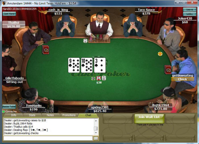 Cake Poker Table Screenshot