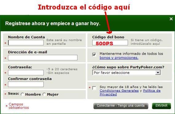 Party Poker bonificación