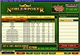 Noble Poker Lobby