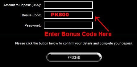 PKR Bonus Code